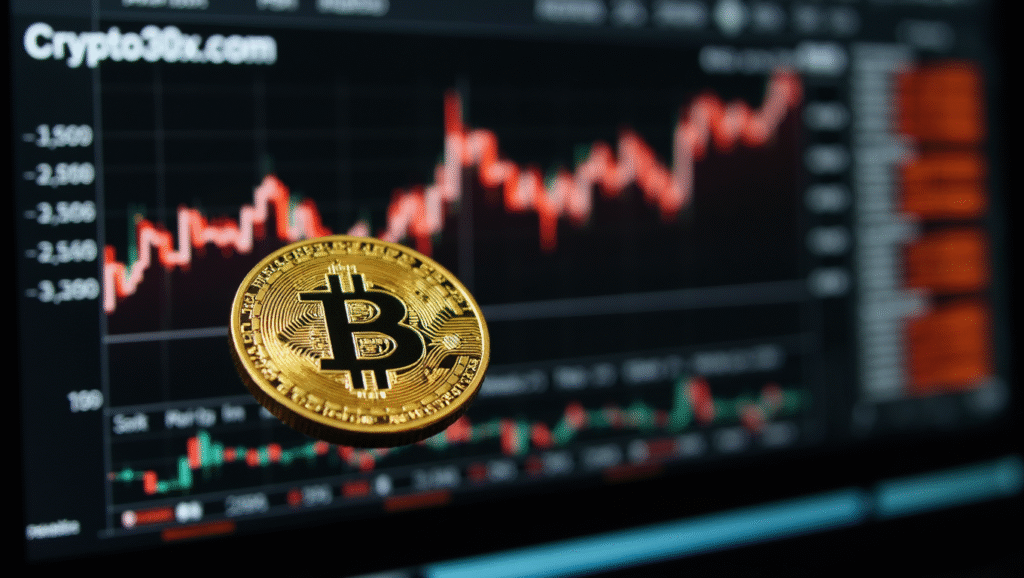 Bitcoin (BTC) live updates and market analytics on Crypto30x.com dashboard.