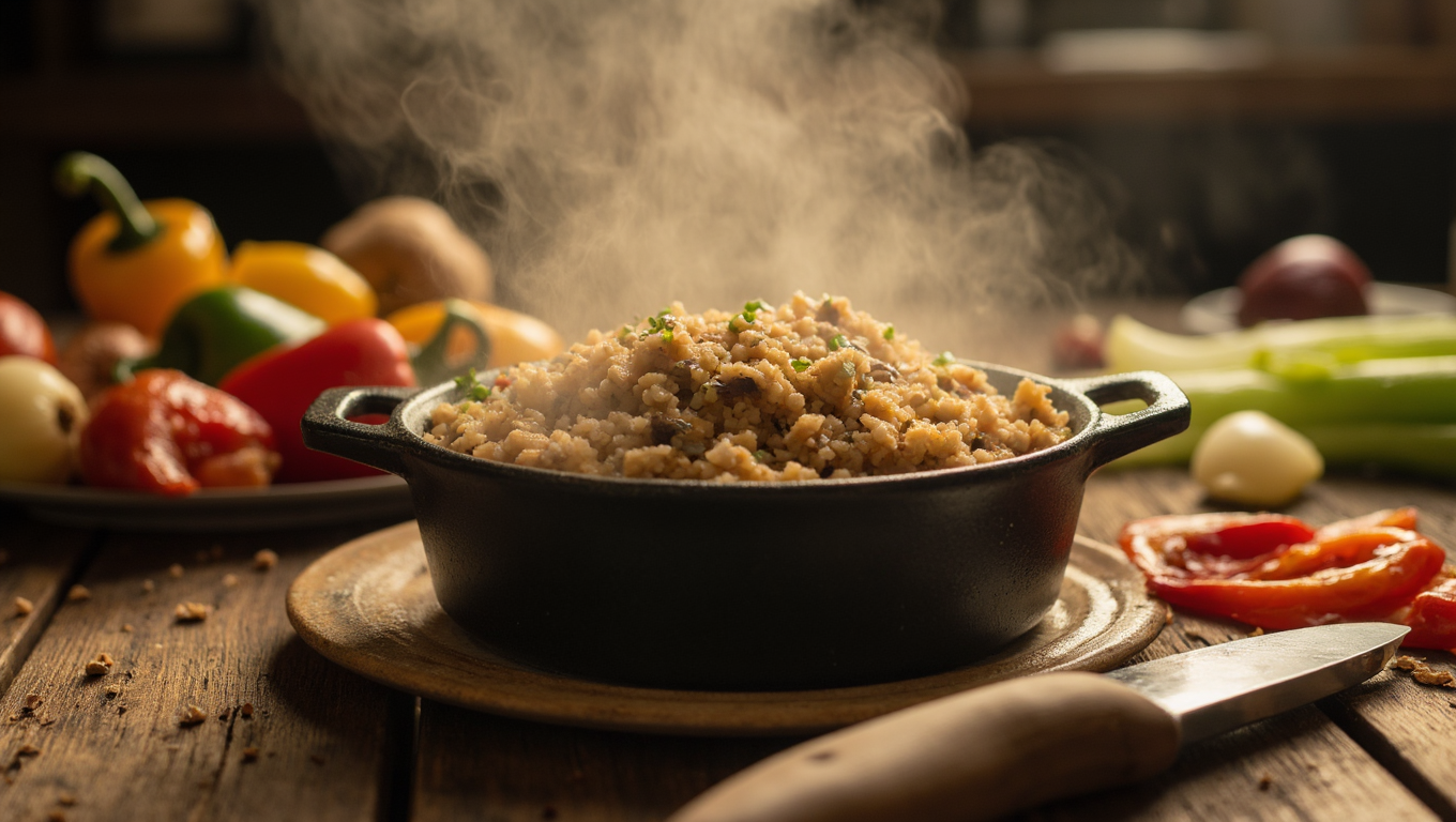Cajun rice dressing