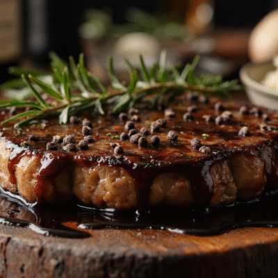 steak with balsamic reduction