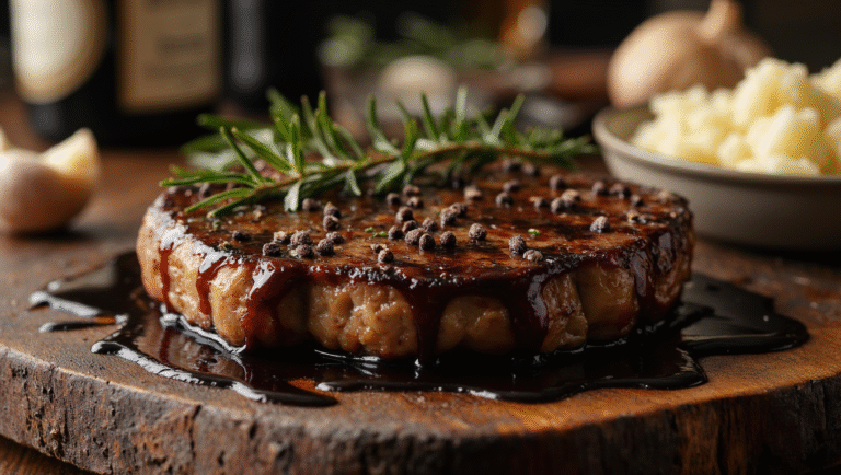 steak with balsamic reduction