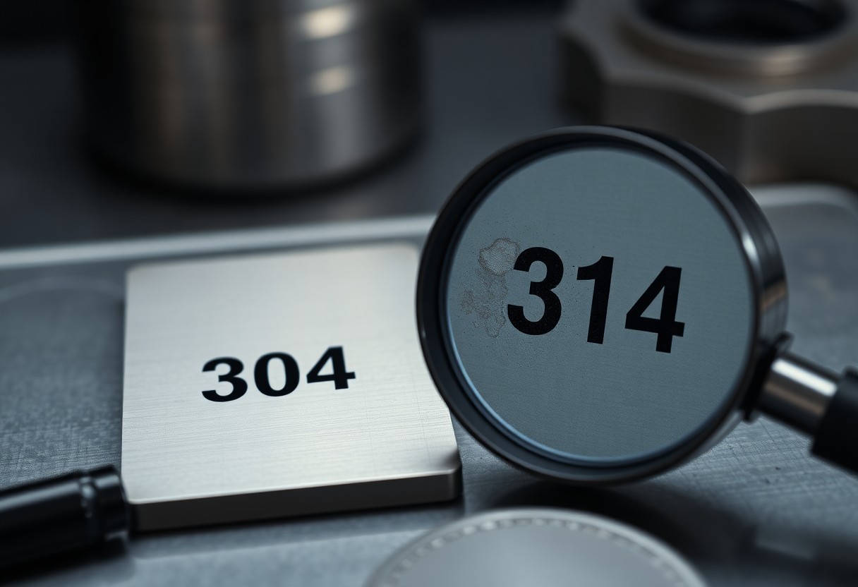 What are the main differences between 304 and 314 stainless steel?