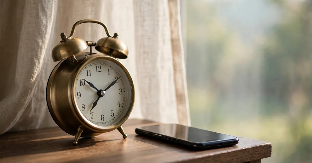 Alarm clock showing time passing, the 24 hour rule money waiting period before buying
