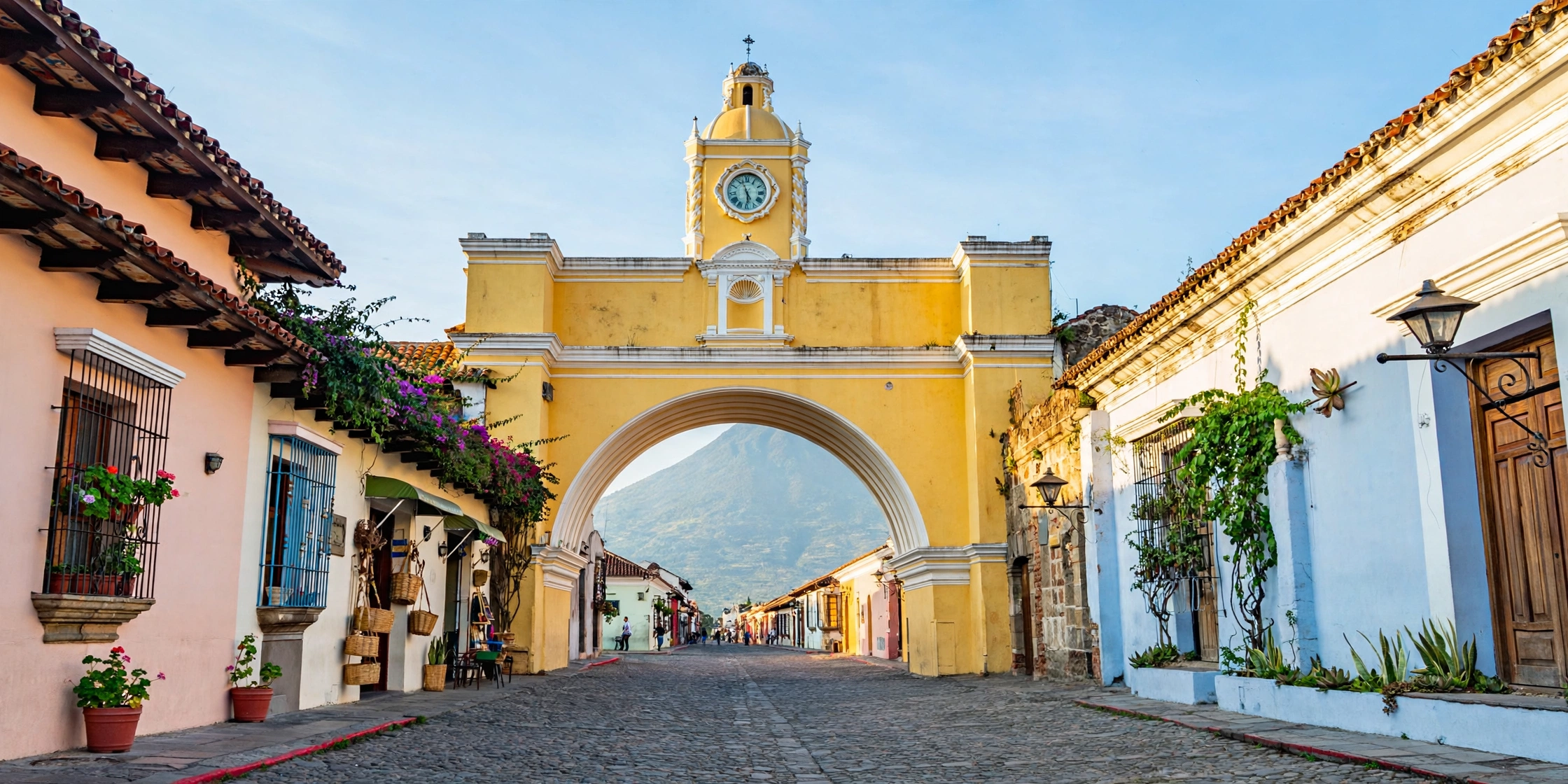 Santa Catalina Arch in Antigua Guatemala in November, a low-cost November destination