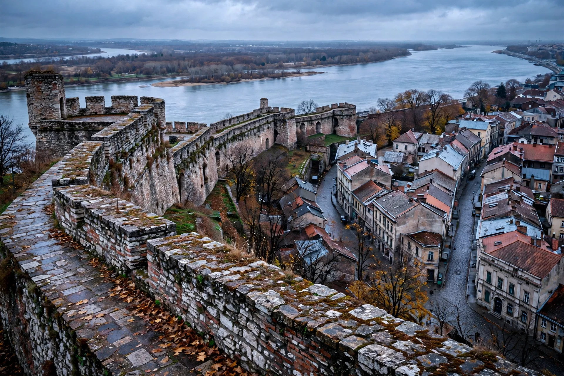 Belgrade fortress and river in November, a cheap European city break