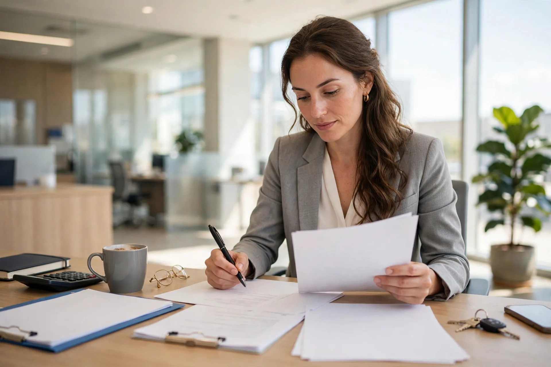 Person reviewing a debt consolidation loan agreement, debt consolidation for beginners