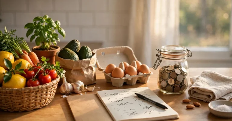 Frugal living tips that do not feel like sacrifice - groceries, meal plan and savings jar