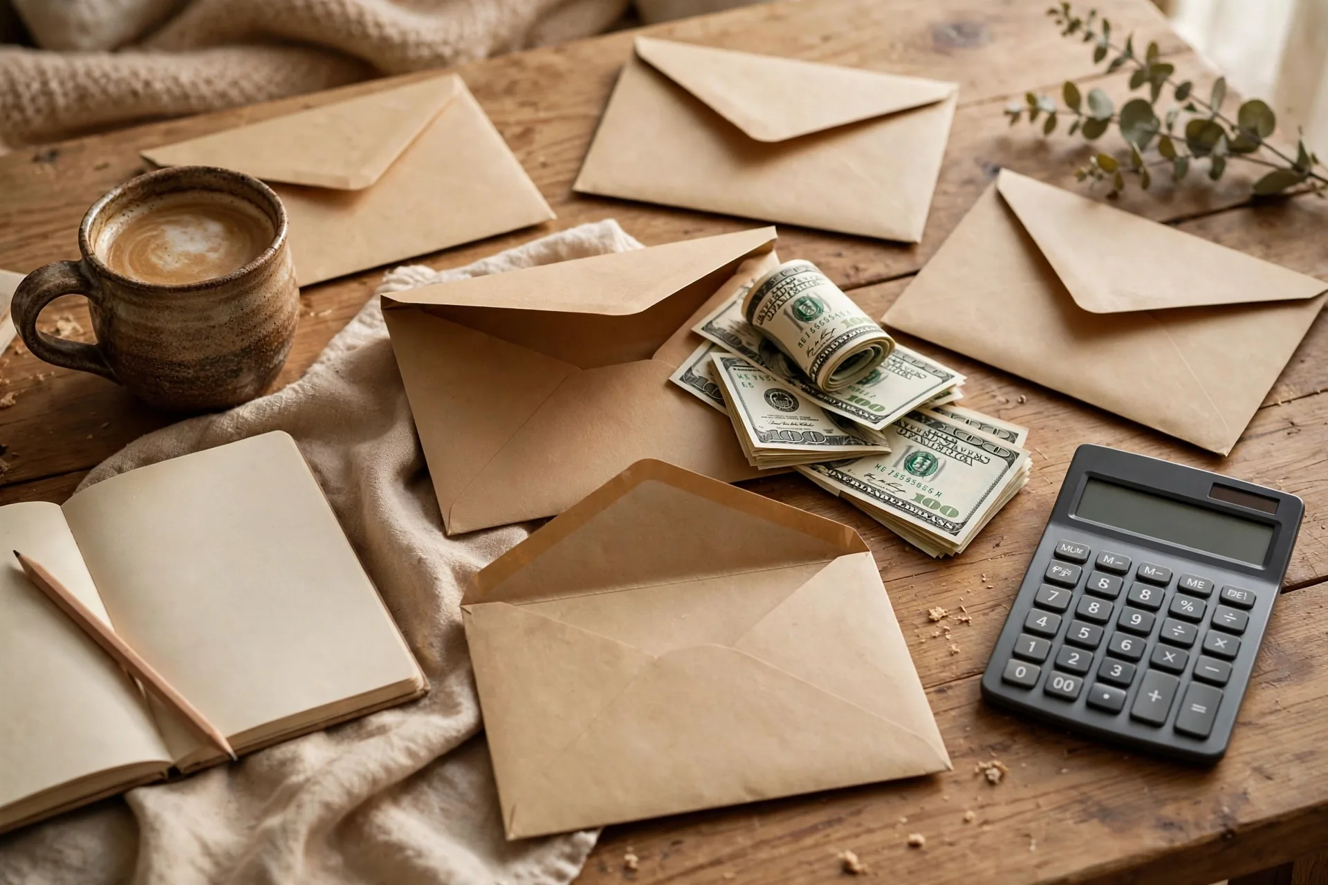 Labeled cash envelopes for a fun money budget that helps stop impulse buying
