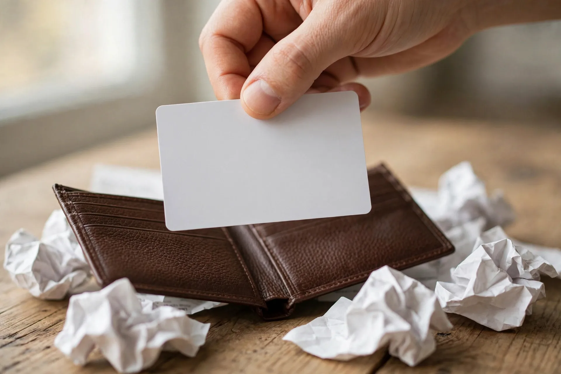 Hand holding a credit card over a wallet, showing what a good credit score means for card approval