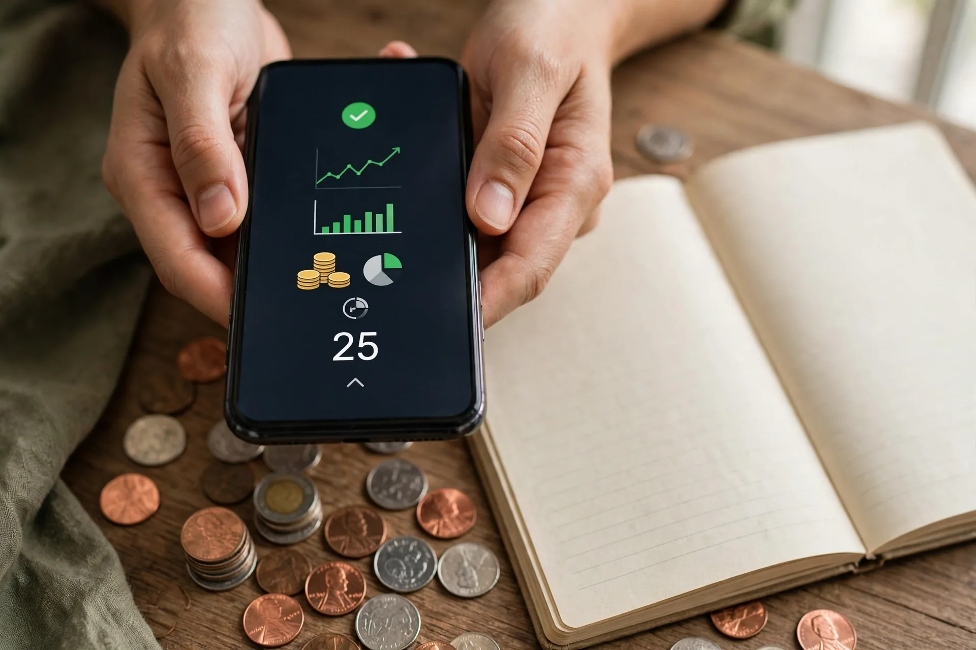 Small dollar amounts used to diversify a small portfolio through fractional shares