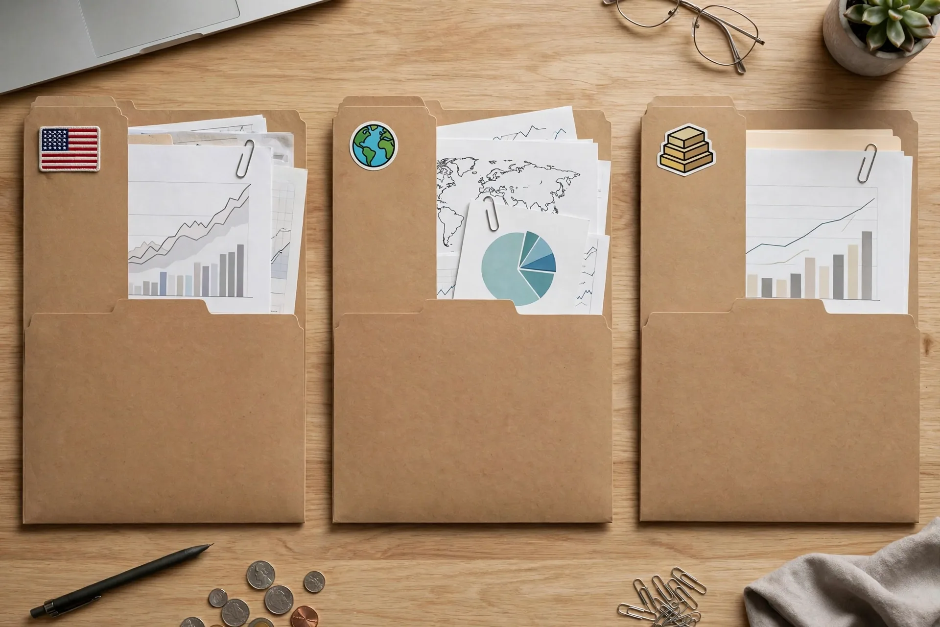 Three fund groups that show how to diversify a small portfolio with US stocks, international stocks and bonds