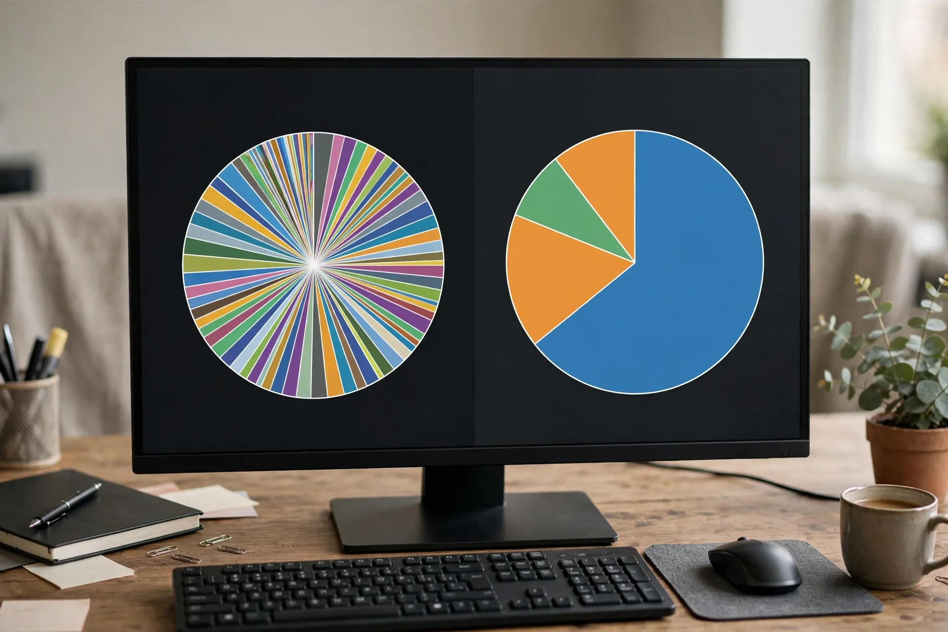 Comparison showing how to diversify a small portfolio versus a concentrated portfolio