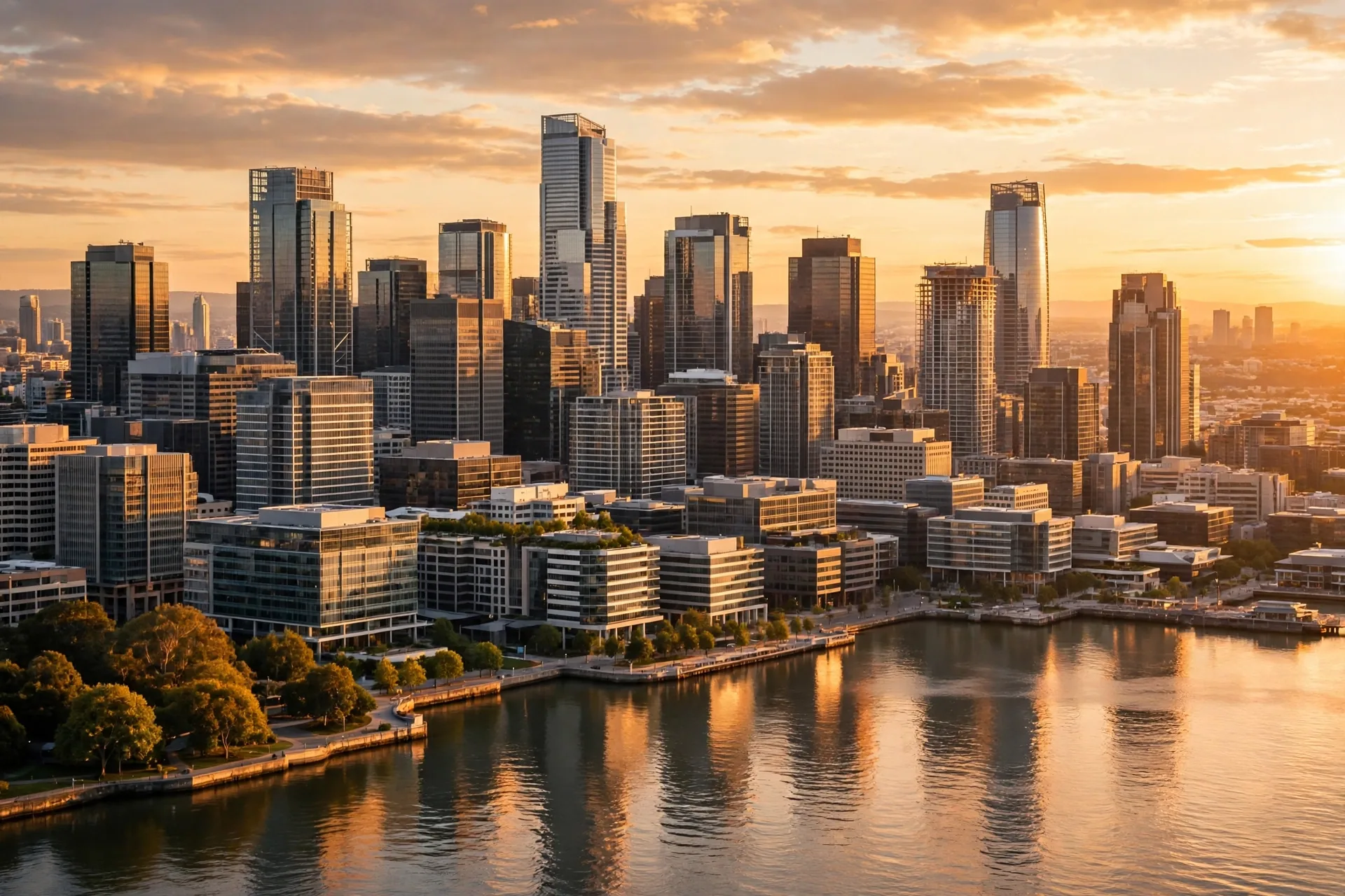 City business skyline representing real company ownership, debunking the investing myth that the stock market is gambling