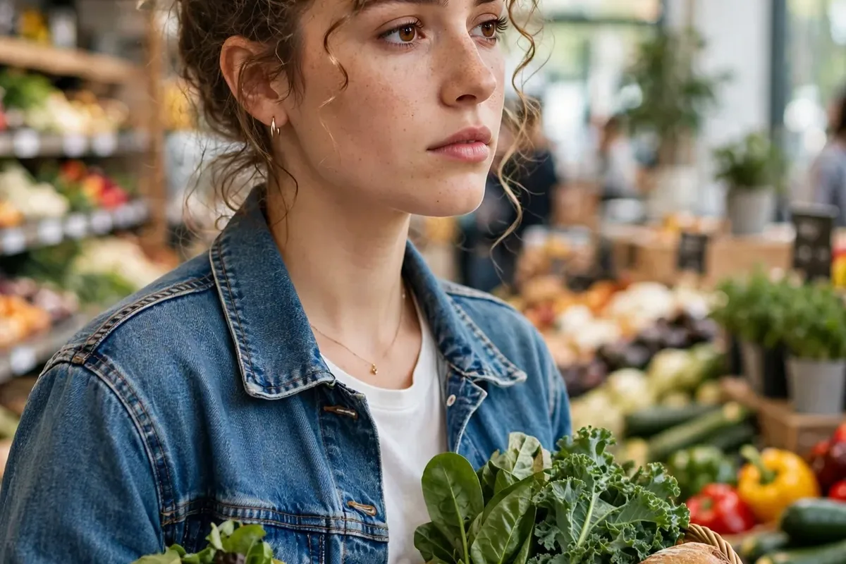 Woman resisting impulse shopping to fix bad money habits
