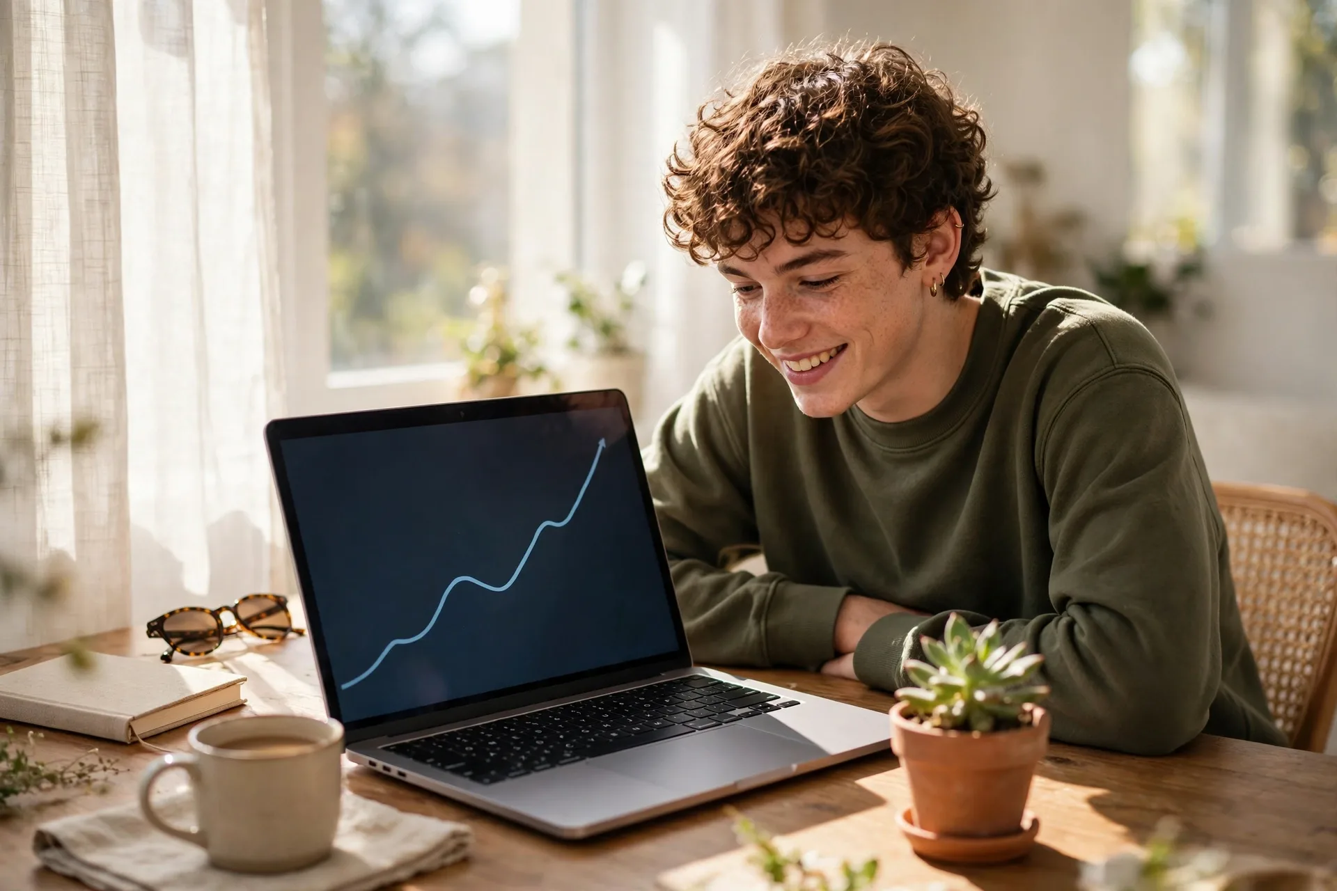 Young person starting to invest early to build wealth and avoid money mistakes
