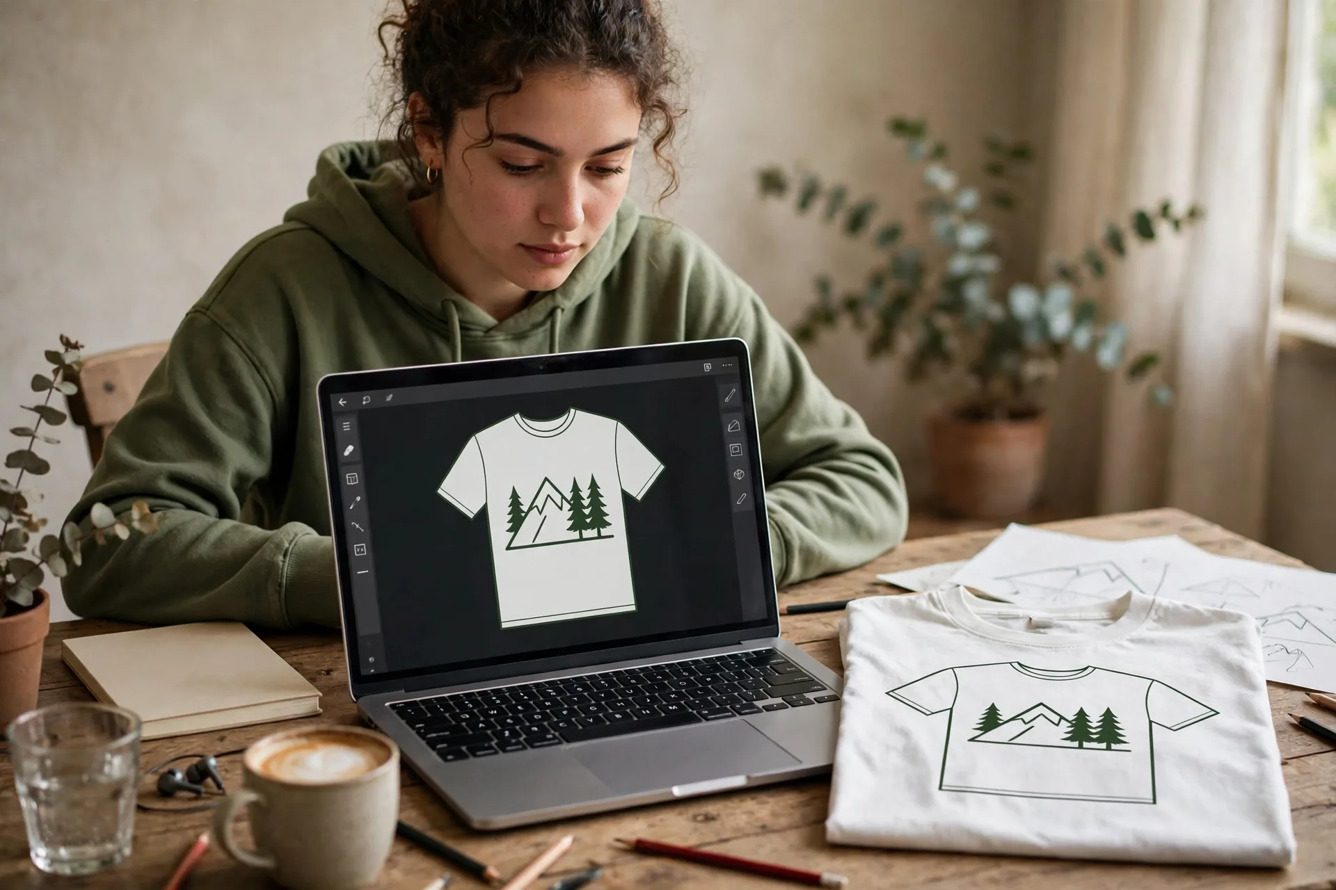 Print on demand for beginners creating a simple text design for a custom t-shirt