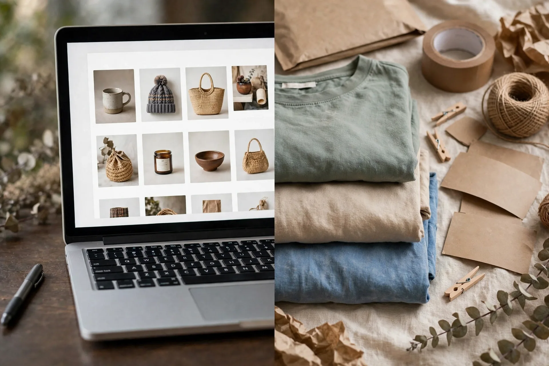 Print on demand for beginners comparing a marketplace shop with an own online store