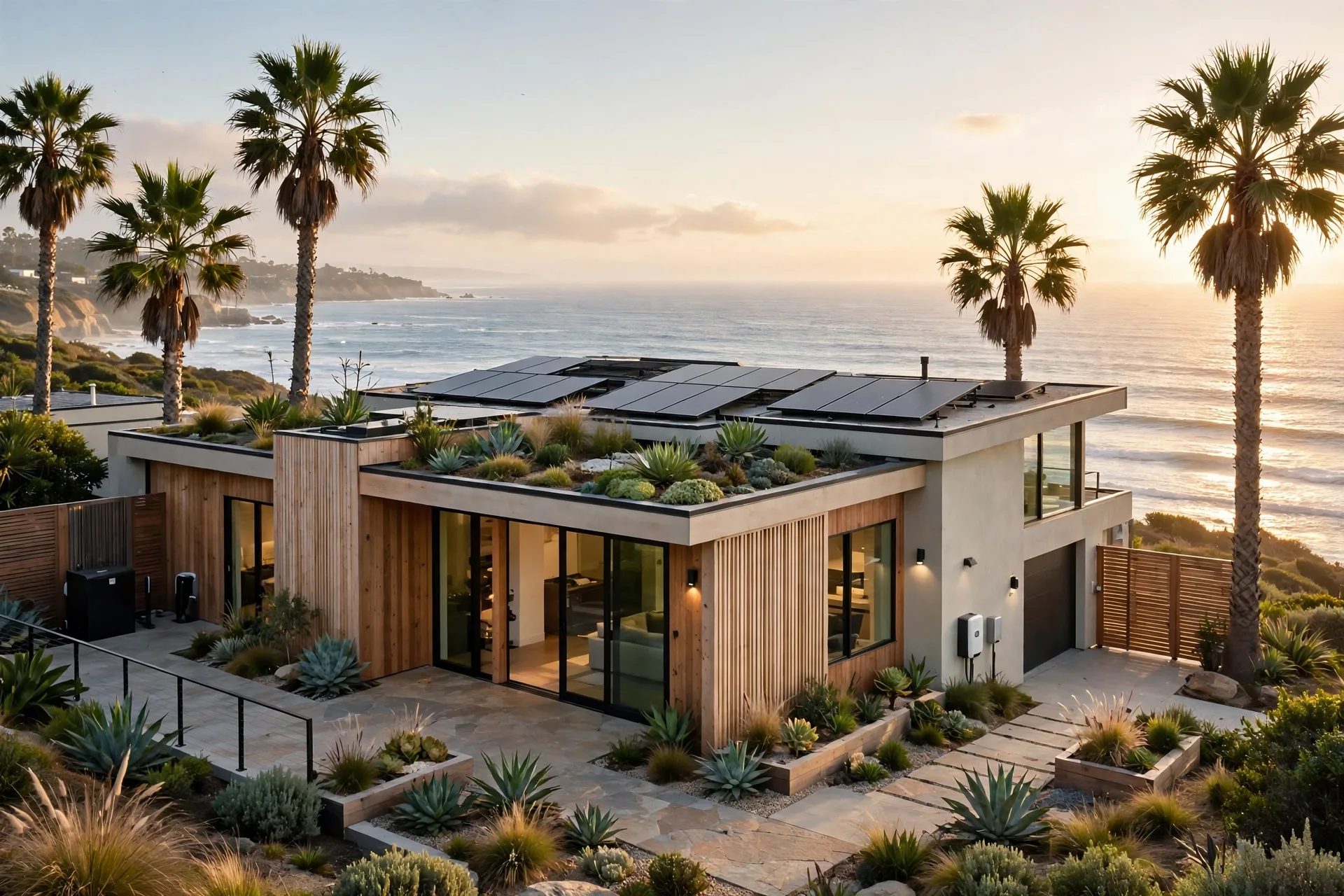 Modern eco-friendly coastal California home like Richard Dreyfuss Encinitas home