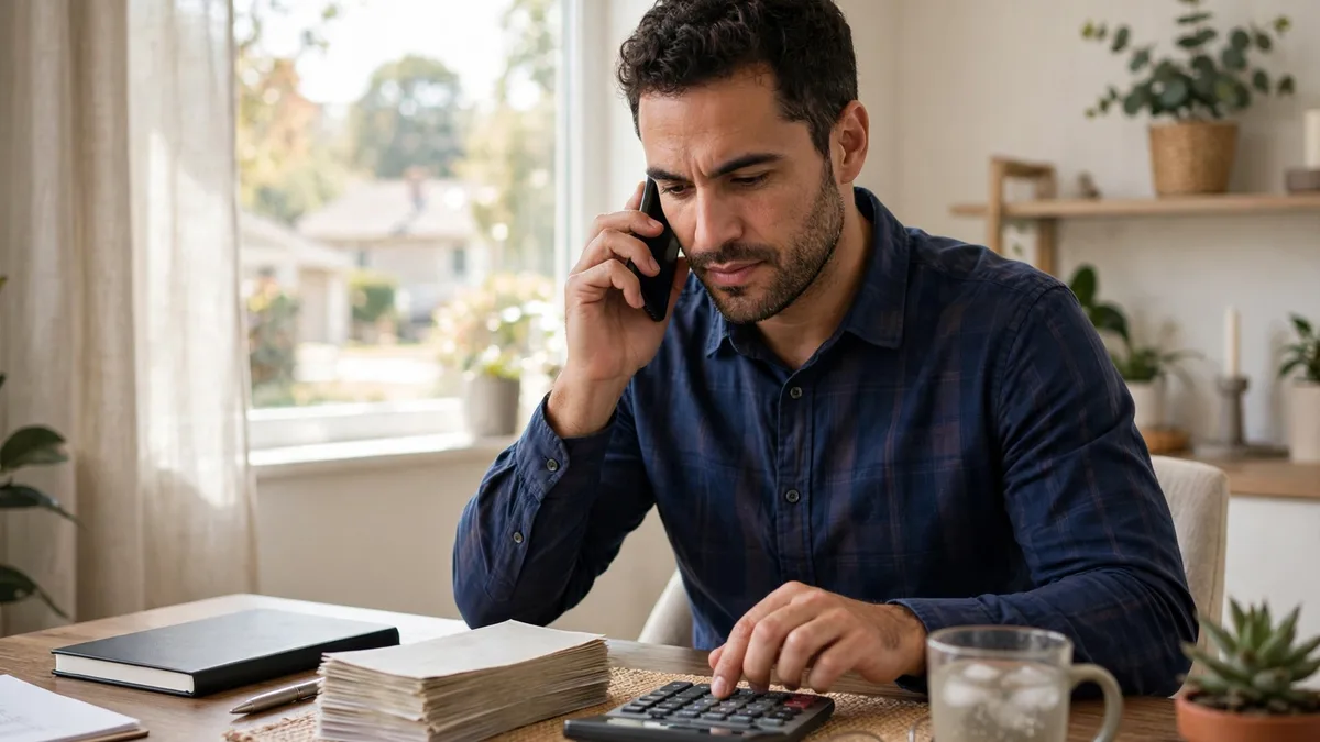 Person calling to negotiate monthly bills as part of a plan to save $500 a month