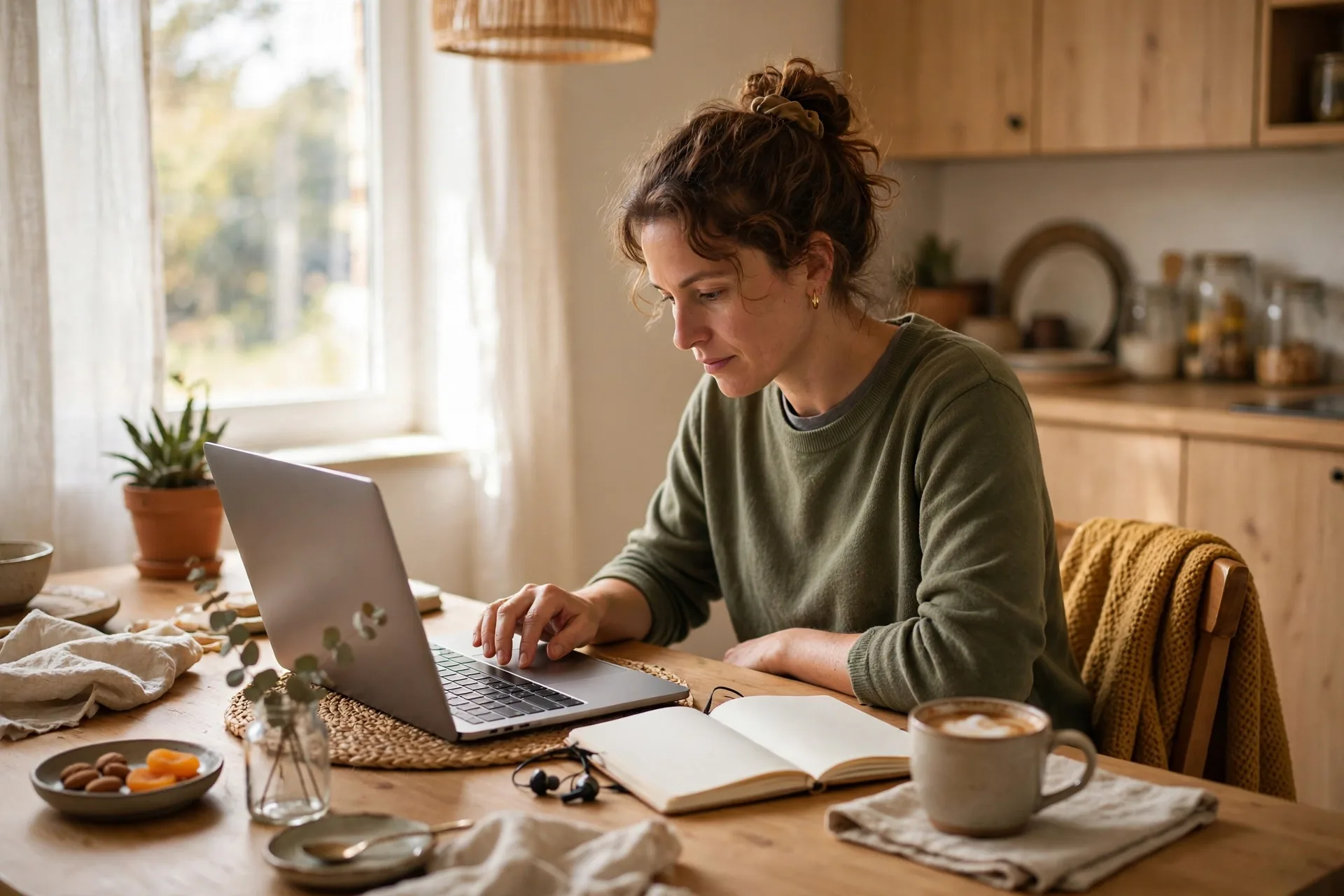Person working on a laptop side hustle to grow income, one of five wealth building habits